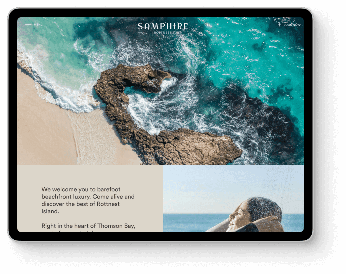 Recent design project shown on a tablet